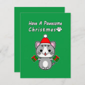 Haben Sie eine tolle Weihnachten - Graue Tabby Kat (Vorne/Hinten)