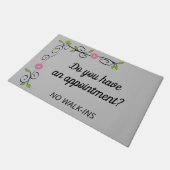 Haben Sie eine Verabredung Personalisiert Fußmatte (Schrägansicht)