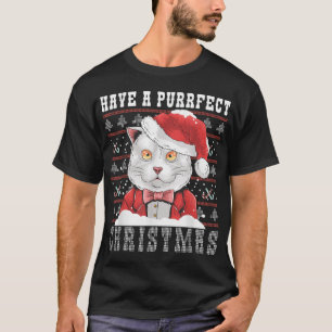Haben Sie eine Weihnachtsfeier Ugly Weihnachtskatz T-Shirt