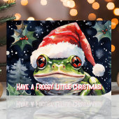 Haben Sie einen Froggy Little Christmas Frog Feiertagskarte