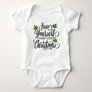 Haben Sie einen fröhlichen kleinen Weihnachtsurlau Baby Strampler