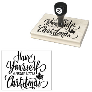 Haben Sie einen fröhlichen kleinen Weihnachtsurlau Gummistempel