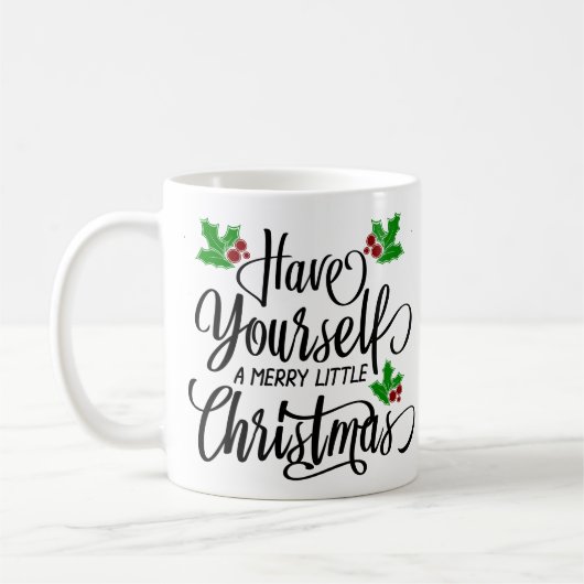 Haben Sie einen fröhlichen kleinen Weihnachtsurlau Kaffeetasse (Links)