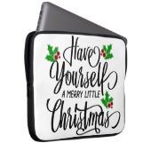 Haben Sie einen fröhlichen kleinen Weihnachtsurlau Laptopschutzhülle (Vorne Rechts)
