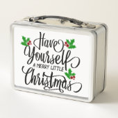 Haben Sie einen fröhlichen kleinen Weihnachtsurlau Metall Brotdose (Rückseite)