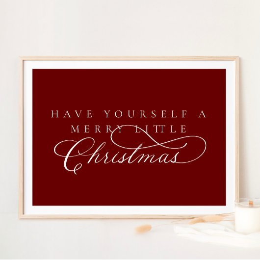 Haben Sie einen fröhlichen kleinen Weihnachtsurlau Poster