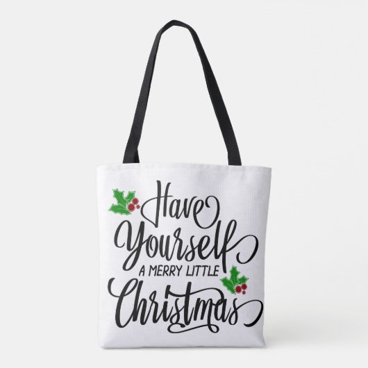 Haben Sie einen fröhlichen kleinen Weihnachtsurlau Tasche (Rückseite)