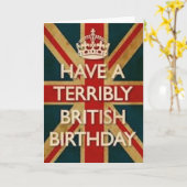 Haben Sie einen furchtbar britischen Geburtstag Karte (Gelbe Blume)