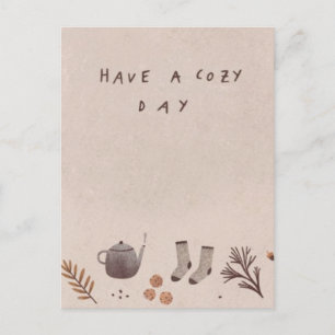 Haben Sie einen gemütlichen Tag Minimalistischer S Postkarte