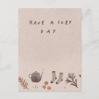 Haben Sie einen gemütlichen Tag Minimalistischer S Postkarte