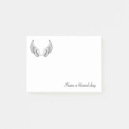 Haben Sie einen gesegneten Tag mit schwarzen Flüge Post-it Klebezettel