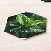 HABEN SIE EINEN GETRÄNK AUF MIR GRÜNEN LEAF-UNTERS UNTERSETZER (angewinkelt)