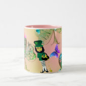 "Haben Sie einen glücklichen St. Patrick's" Leprec Zweifarbige Tasse (Mittel)