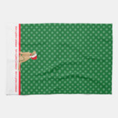 Haben Sie einen Golden Christmas Hund Green Kittuc Geschirrtuch (Horizontal)