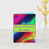 Haben Sie einen Groovy Birthday Bright Multicolred Karte (Gelbe Blume)