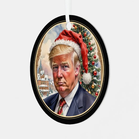 Haben Sie einen großartigen Weihnachten Trump MAGA Ornament Aus Metall (Vorderseite links)