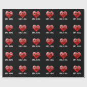 Haben Sie einen Hug Funny Heart Pun Dark BG Geschenkpapier (Flach)