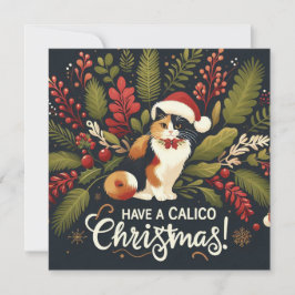 Haben Sie einen Kalico Chritmas Kranz Feiertagskarte