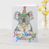 Haben Sie einen Koala-ty Geburtstag! Karte (Gelbe Blume)
