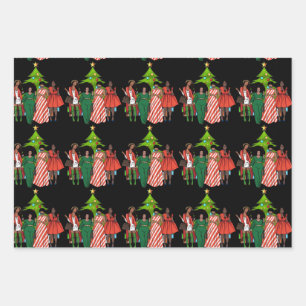 Haben Sie einen Melanin Weihnachten Black Girl Mag Geschenkpapier Set