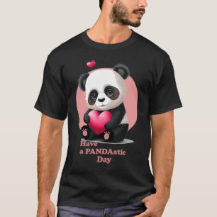 Haben Sie einen Pandastic Day Niedlichen Valentins T-Shirt