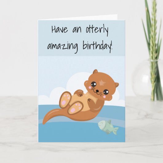 Haben Sie einen Phantastischen Geburtstag Otter? Karte (Vorderseite)