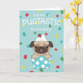 Haben Sie einen pugtastischen Geburtstag? Karte (Gelbe Blume)