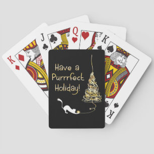 Haben Sie einen Purrrfect Feiertag Spielkarten