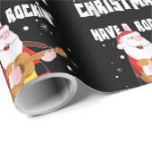 Haben Sie einen Rockin Weihnachts-Gitarrist Gitarr Geschenkpapier (Rolleneckpunkt)