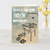 Haben Sie einen Rockin's 60. Geburtstag! Geburtska Karte (Gelbe Blume)