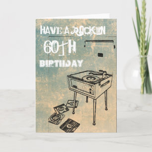 Haben Sie einen Rockin's 60. Geburtstag! Geburtska Karte