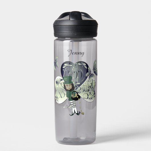 "Haben Sie einen schönen St. Patrick's Day" Leprec Trinkflasche (Vorderseite)