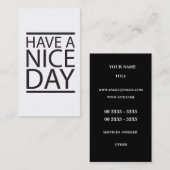 Haben Sie einen schönen Tag (Vorne/Hinten)