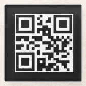 Haben Sie einen schönen Tag QR-Code Glasuntersetzer (Vorderseite)