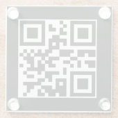 Haben Sie einen schönen Tag QR-Code Glasuntersetzer (Rückseite)