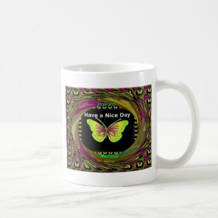 Haben Sie einen schönen Tag: Reizvolle Schmetterli Kaffeetasse