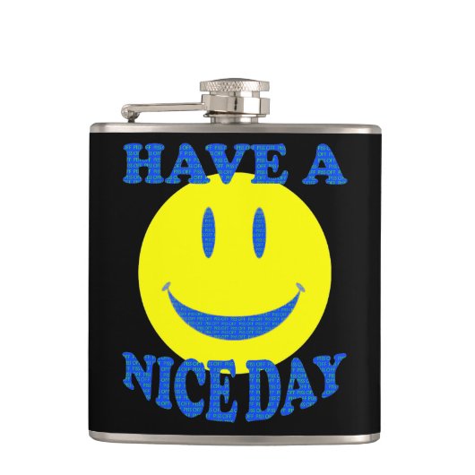 Haben Sie einen schönen Tag Rude Flachmann (Vorderseite)