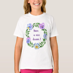 Haben Sie einen schönen Traum! Wasserfarbe Blumen T-Shirt