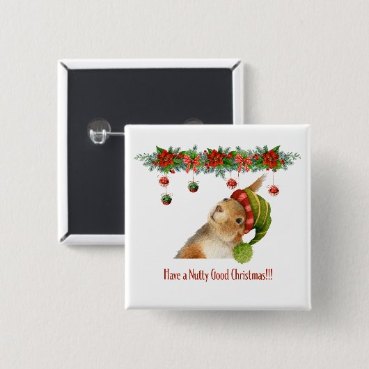 Haben Sie einen schönen Weihnachtsfeiertag Button (Vorne & Hinten)