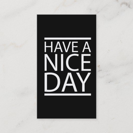 Haben Sie einen schöner Tagesentwurf Visitenkarte (Vorderseite)