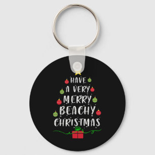 Haben Sie einen sehr frohen Strand Weihnachtsbaum Schlüsselanhänger