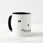 'Haben Sie einen smileyday' Tasse (Vorderseite Links)