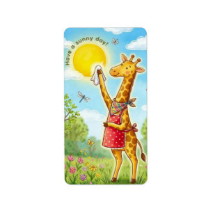 Haben Sie einen sonnigen Tag! Adressaufkleber