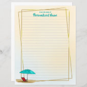 Haben Sie einen Strand mit Tagesblatt (Vorne/Hinten)