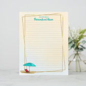 Haben Sie einen Strand mit Tagesblatt (Stehend Vorderseite)