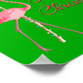 Haben Sie einen Strand Weihnachten Flamingo Poster (Ecke)