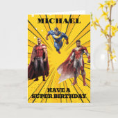 Haben Sie einen Super Birthday Superhero Boy Karte (Gelbe Blume)