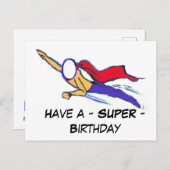 Haben Sie einen - SUPER - Geburtstag (Kust). Postk Postkarte (Vorne/Hinten)
