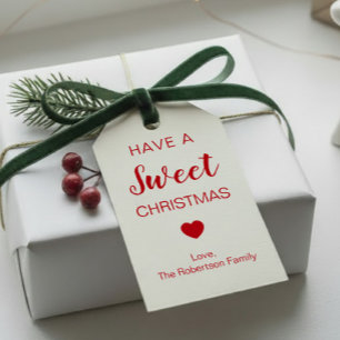Haben Sie einen süßen Weihnachtszettel für Candy & Geschenkanhänger