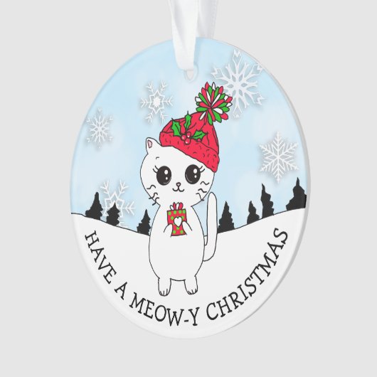 Haben Sie einen unterschwelligen Weihnachts-Kitty- Ornament (Vorderseite)
